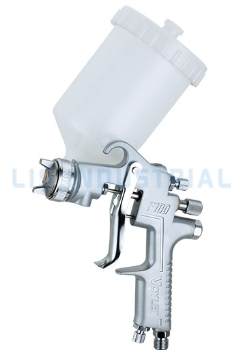 Pulverizador de pintura con aerógrafo de alimentación por gravedad con pistola pulverizadora F100G